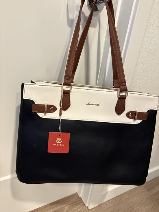 Lovevook Handbags - LOVEVOOK Laptop Tote Bag for Women Work, Teacher Tote Bag with Large Cup Holder